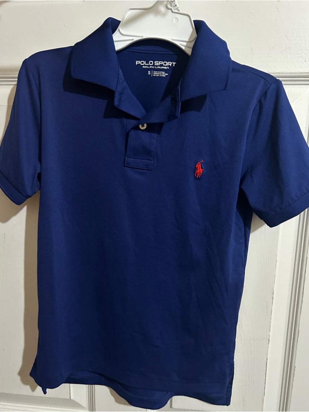 Ralph Lauren Polo Sport Boys' Navy performance Polo Shirt with Red Pony